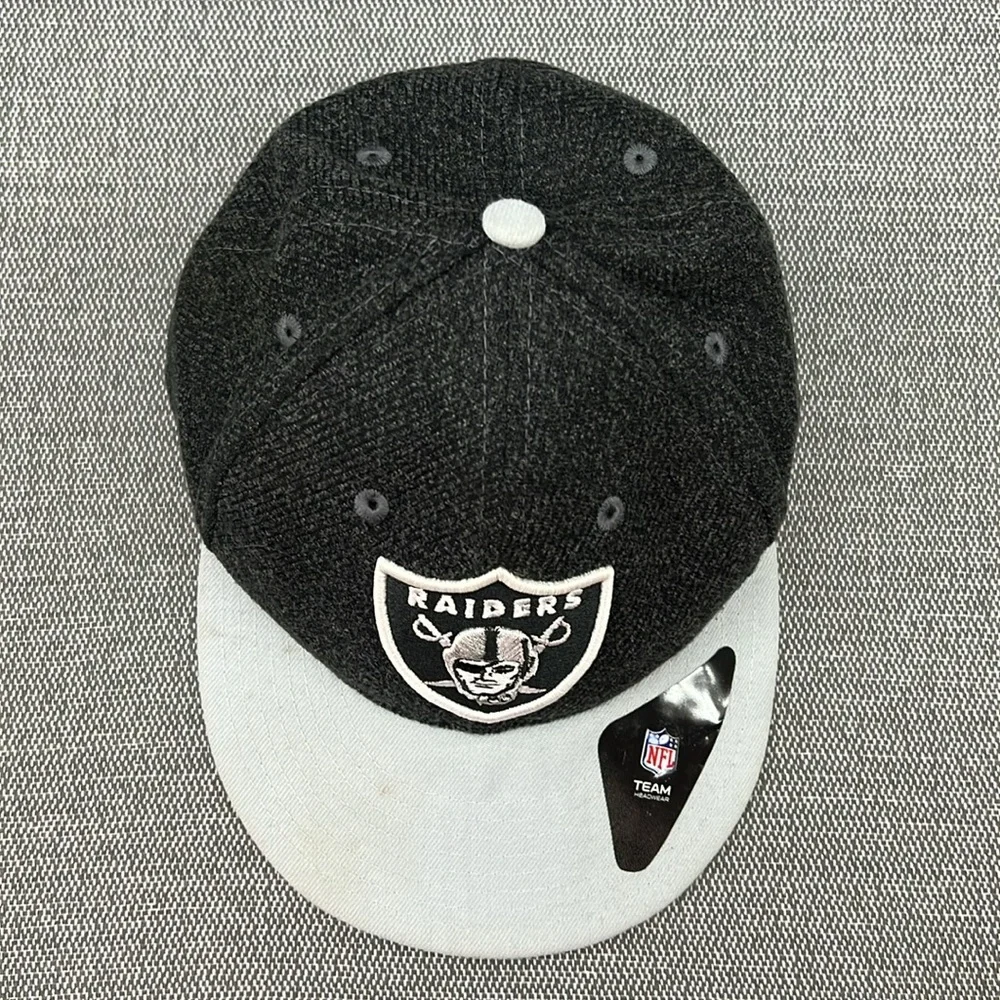 Oakland Raiders Logo NFL New Era 9Fifty Gray SnapBack Adjustable Cap Hat‎ OS